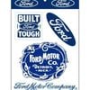 Ford Blue Sticker Sheet - 5 Stickers Per Sheet - Ford Logo Decal