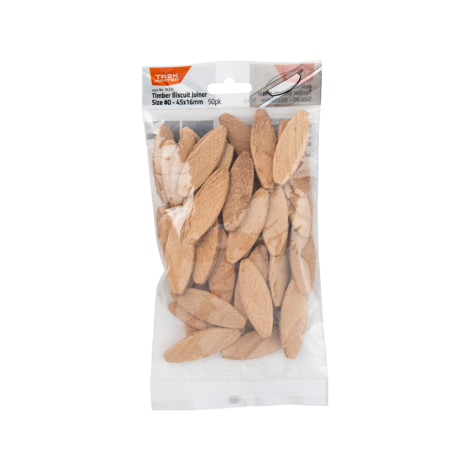 Taskmaster #0 45 x 16mm Biscuit Joiner - 50 Pack