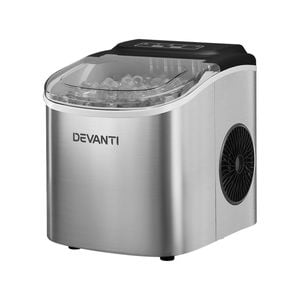 Devanti 12kg Ice Maker Machine w/Self Cleaning Silver