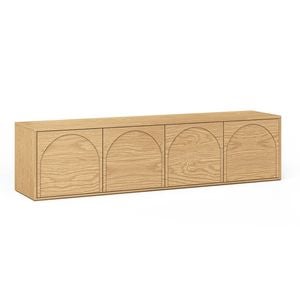 Aurora 180cm Natural Oak 4 Door Arch TV Entertainment Unit
