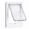 Advwin Pet Dog Door with Soft Clear Magnetic Flap 2-Way Entry and Exit for Doors and Walls up to 5cm, 31.5x50cm