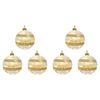 6PK LVD LED Glass Bauble XL Line Home/Office/Tabletop Seasonal Xmas Decor 12cm