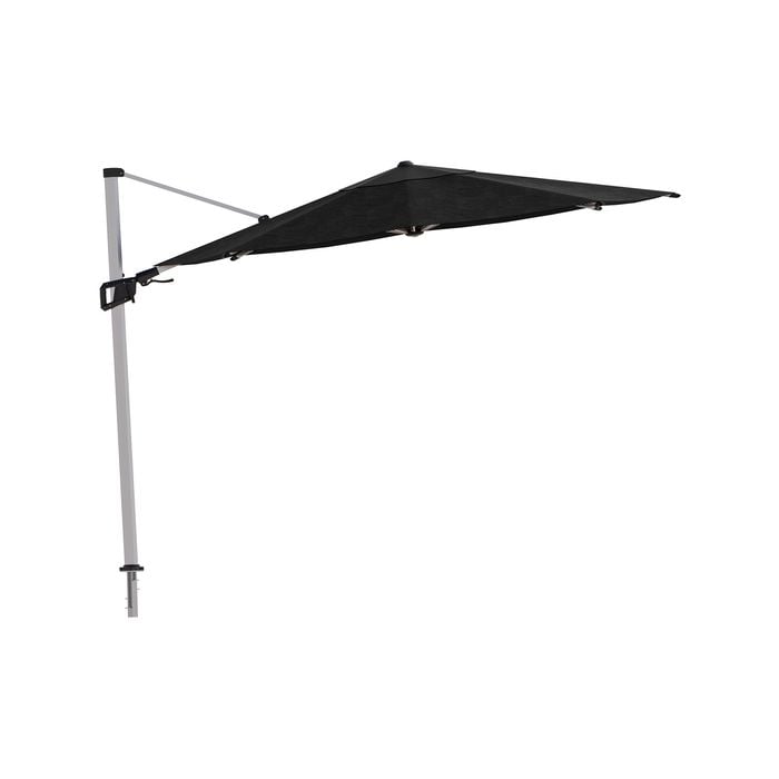 Coolaroo 3.5m Black Round Ventus Wind Rated Cantilever Umbrella With In-ground Mount