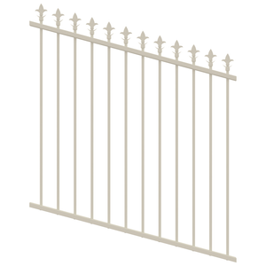 ProtectorAl 0350-1200W x 1200H Surfmist Spear Top Pool Fence Panel Raked Up to 15º