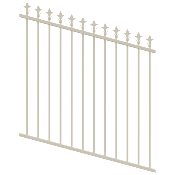 ProtectorAl 0350-1200W x 1200H Surfmist Spear Top Pool Fence Panel Raked Up to 15º