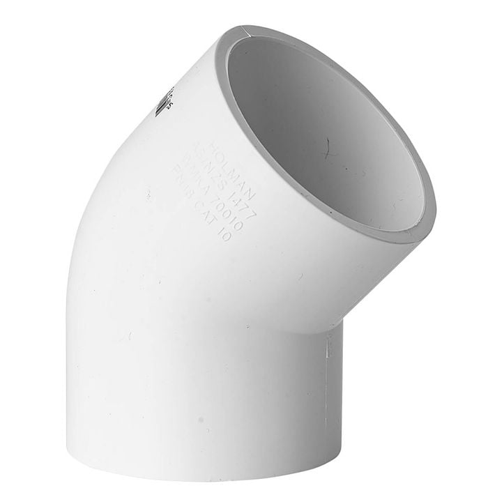 Holman 50mm 45° PVC Pressure Elbow
