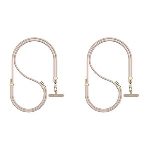 2PK EFM Go Crossbody Hands-Free Universal Mobile Phone Lanyard Holder Gold