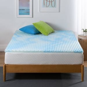 Zinus King Cooling Gel Memory Foam Mattress Topper Protector