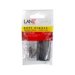 Lane 50mm Matte Black Fixed Pin Butt Hinge - 2 Pack