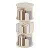 Ufurniture 3 Tier Rotating Bookshelf Corner Standing Wooden Bookcase Display Shelf Storage Rack Cabinet Oak