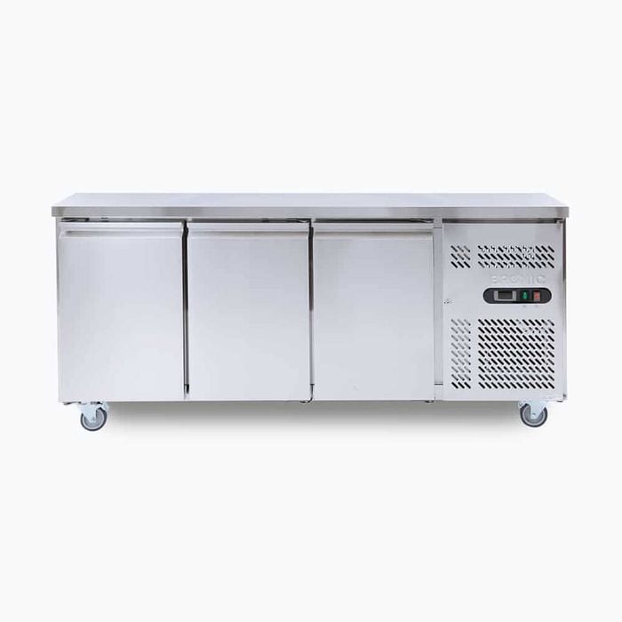 Bromic Under Bench Fridge - 417L - 3 Doors - Stainless Steel