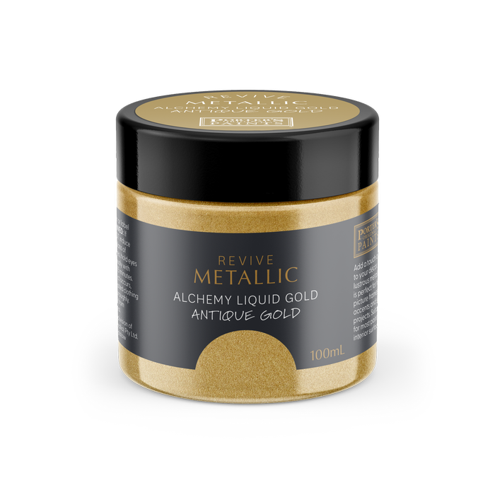Porter's Paints 100ml Metallic Antique Gold Furniture Paint