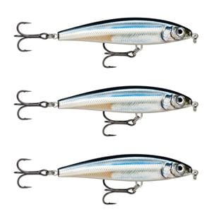 3x Rapala 10cm X Rap Magnum Prey Lipless Hard Body Fish Lures - Anchovy