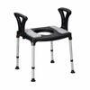 King Over Toilet Aid With Armrests, Black With Grey Cushions - Black | Grey Cushion