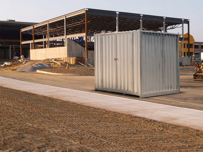 Construction site shed