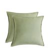 CleverPolly Twin Pack Vintage Washed Microfibre European Pillowcase - Eucalypt