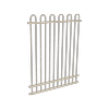 ProtectorAl 350 - 1200 x 1500mm Paperbark Aluminium Loop Top Pool Fence Panel With Mid Rail