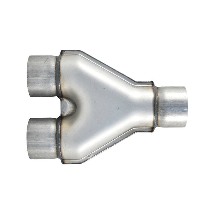 Aluminised Steel 2.25 Inch I.D. Y Merge Exhaust Pipe
