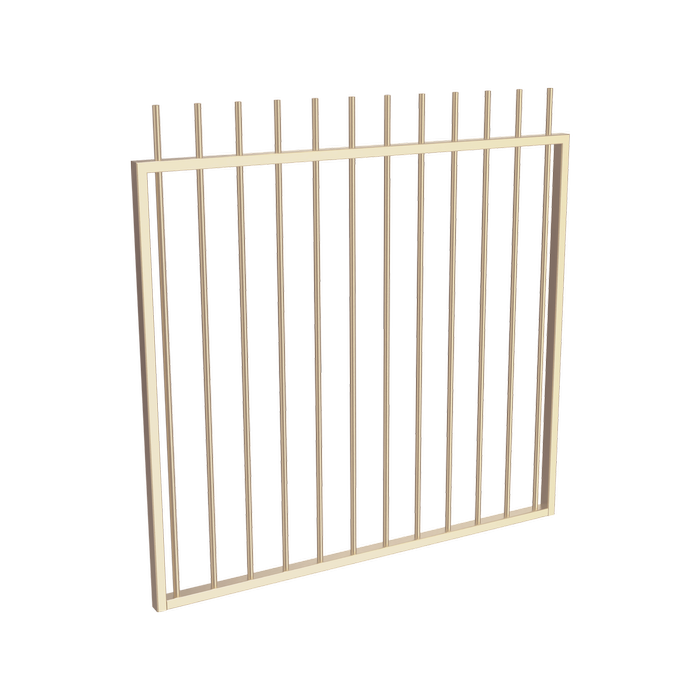 ProtectorAl 800 - 1200 x 1200mm Primrose Aluminium Picket Top Pool Gate