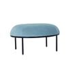Modern Furniture VAMOS Oval Footstool/ Ottoman 80cm - Jade & Black