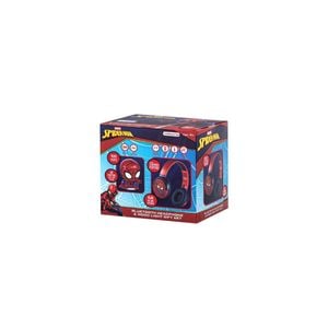 Spider-Man Bluetooth Headphones with Colour Changing Mood Light USB-C Rechargeable Foldable Design
