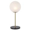 Telbix Oliana Contemporary Table Desk Lamp Light Metal Marble Glass Antique Gold Black Marble Alabastro