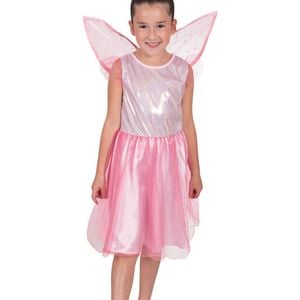 Sparkly Pretty Pink Fairy Girls Costume - 3-5