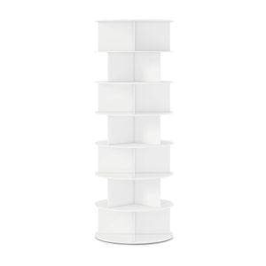 Ufurniture Rotating Shoe Rack Tower 360 Degrees Spinning Shoe Rack Tower 7-Tiers Revolving Shoe Storage Organizer