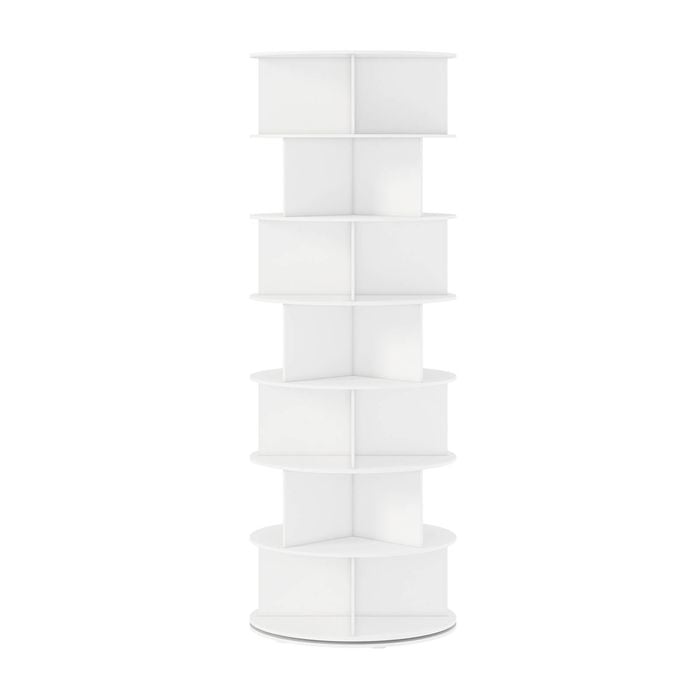 Ufurniture Rotating Shoe Rack Tower 360 Degrees Spinning Shoe Rack Tower 7-Tiers Revolving Shoe Storage Organizer