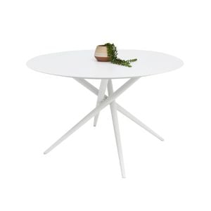Persia 120cm Round Dining Table - White