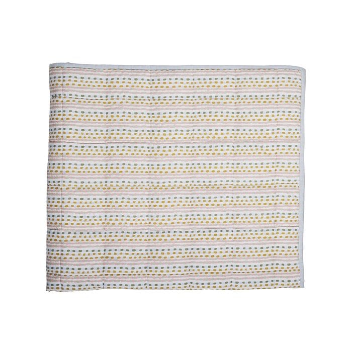 Ecology Casuarina Quilted Throw Size 152 x 127cm Striped Bedding