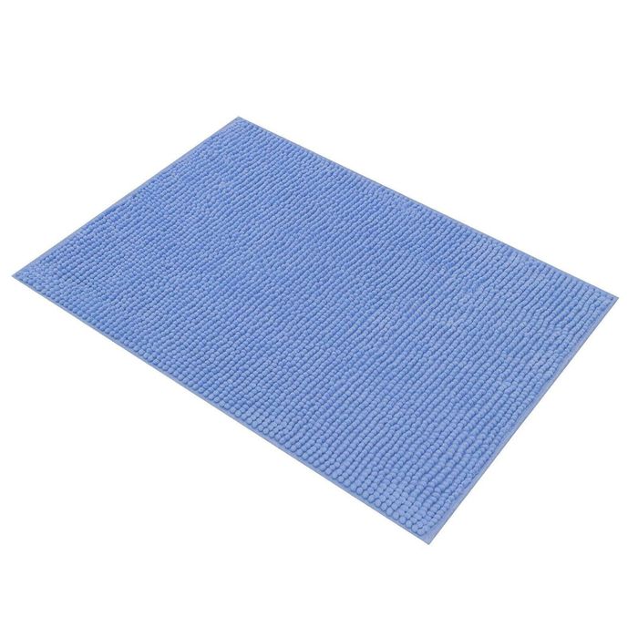 LINENOVA Chenille Anti Slip Bathroom Bath Mat 50*80cm - Blue Suede