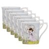 6PK Ashdene My Unicorn New Bone China Drinking Cup Mini Mug 240ml Blue