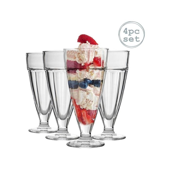 Argon Tableware Knickerbocker Glory Dessert Sundae Glasses - 350ml - Set of 4