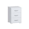 Practa Bedside Table Bundle - 3 Drawers - White