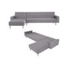 Foret 5 Seater Sofa Bed Modular Corner Lounge Recliner Chaise Couch Fabric Grey