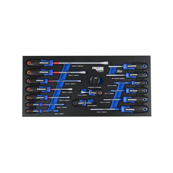 Kincrome BLUESTEEL 16 Piece Screwdrivers EVA Tray