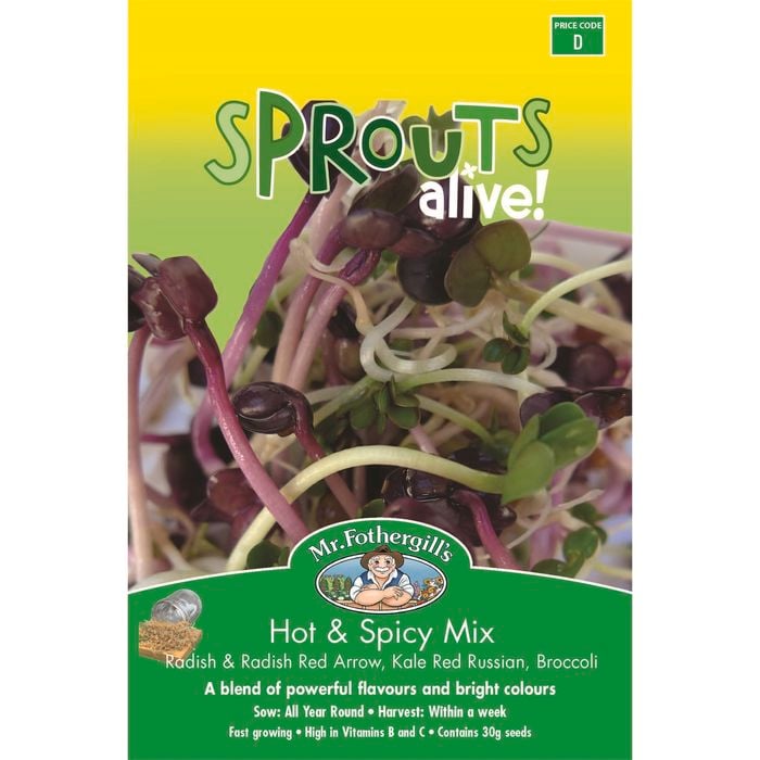 Mr Fothergill's Hot and Spicy Mix Sprouts Alive Seeds