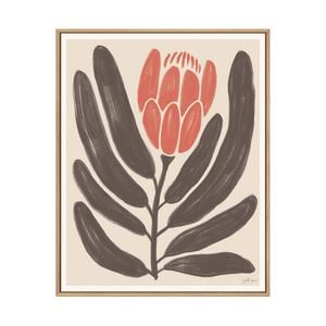 Artey | Simple Flowers I - Framed Canvas - Natural Frame - 100 x 125cm