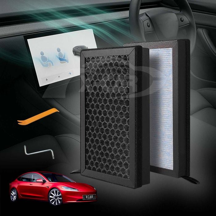 Cabin Air Filter HEPA  Activated Carbon Charcoal For Tesla Model 3 Highland 2023-Onwards Air Intake Filter Accessories 2 Pack