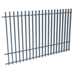 ProtectorAl 2400W x 1500H Deep Ocean Aluminium Radiator Pool Fence Panel with Mid Rail