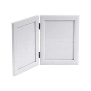Nicola Spring Double 2 Photo Freestanding Hinged Folding Multi Picture Photo Frame - for 5x7" (13x18cm) Photos