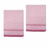 Hotel Living Set Of 2 Jumbo Cotton Check Tea Towels 60x90cm Cherry