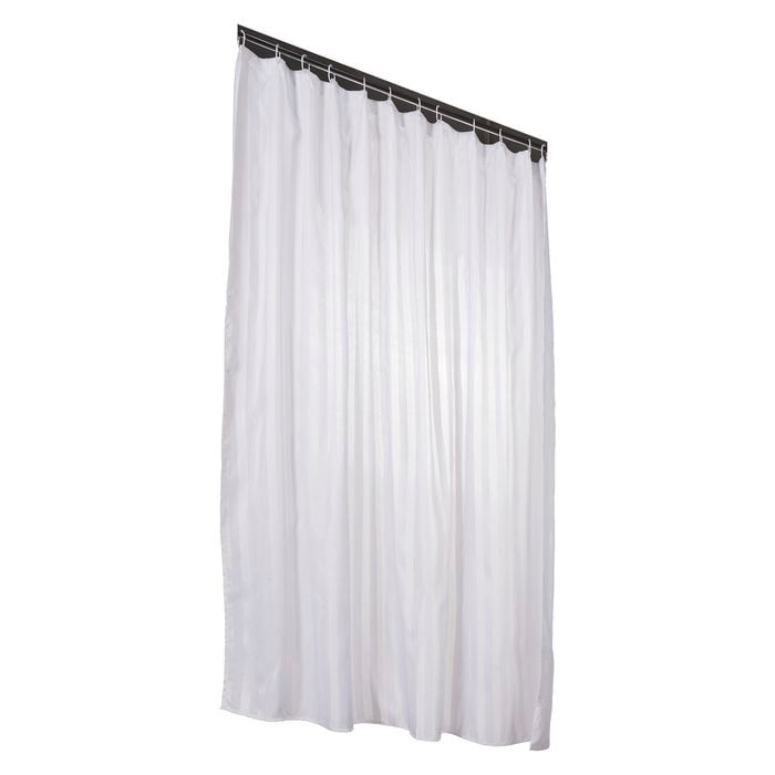 Barelli 180 x 180cm White Luxuriant Polyester Shower Curtain