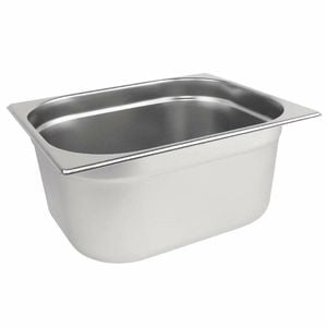 Vogue Gastronorm Tray Stainless Steel 1/2 Size 100mm Deep Commercial Kitchen Food Pan