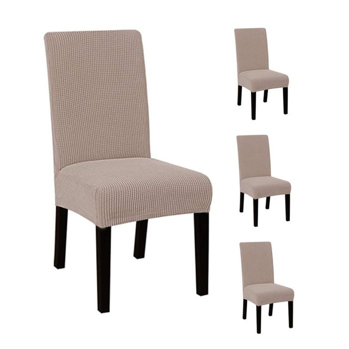 Catzon 4 Pcs Dining Chair Covers Waterproof Stretch-Khaki