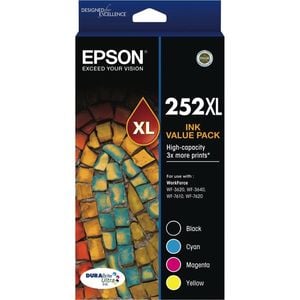 Epson 252XL Ink 4 Color WF-3620 WF-3640 WF-7610 WF-7620 T253692