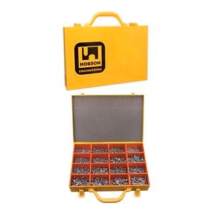 Hobson Engineering 6 - 12G Zinc Plated Pan Phillips Self Tapping Screws Assorted Kit - 1545 Pieces