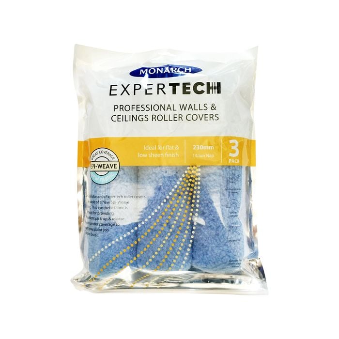 Monarch Expertech 230mm Walls And Ceilings Spi-Weave Roller Cover - 3 Pack - 230mm