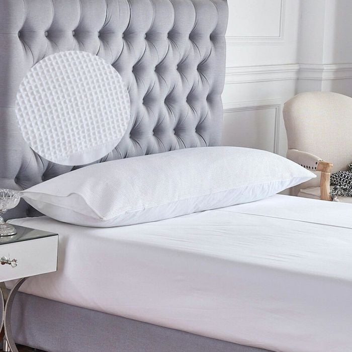 CottonMore 100% Cotton Waffle White Body Pillowcase 48x150cm